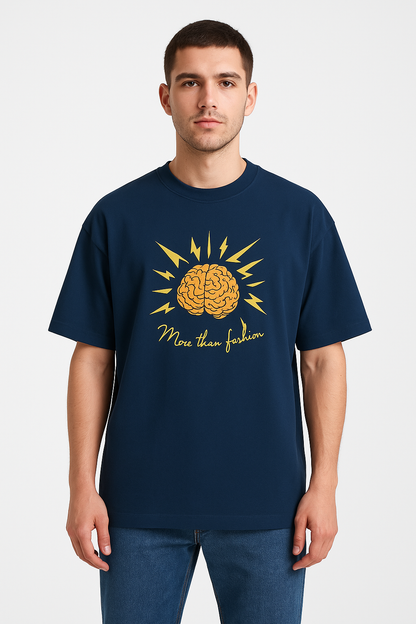 Premium Oversized Unisex T-Shirt – More Than Fashion (Lightning Brain Design)
