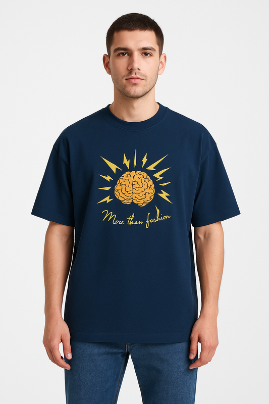 Premium Oversized Unisex T-Shirt – More Than Fashion (Lightning Brain Design)